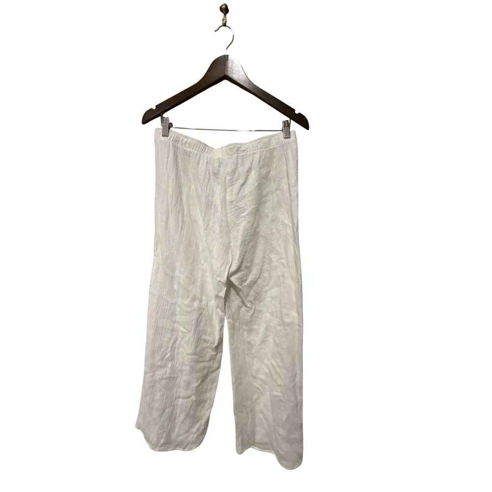 J Valdi Women's Cancun Wide-Leg Swim‎ Cover-Up Pants Size Large